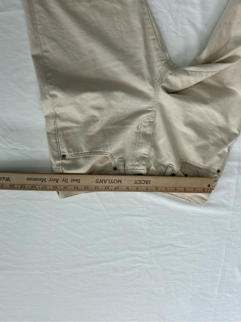 Crew Slouchy Boyfriend Jeans | Size 29 | Beige/Ecru | Gently Used - Picture 5 of 6